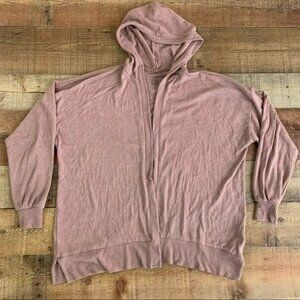 American eagle cardigan in pink oversized open front hooded sweater - XS